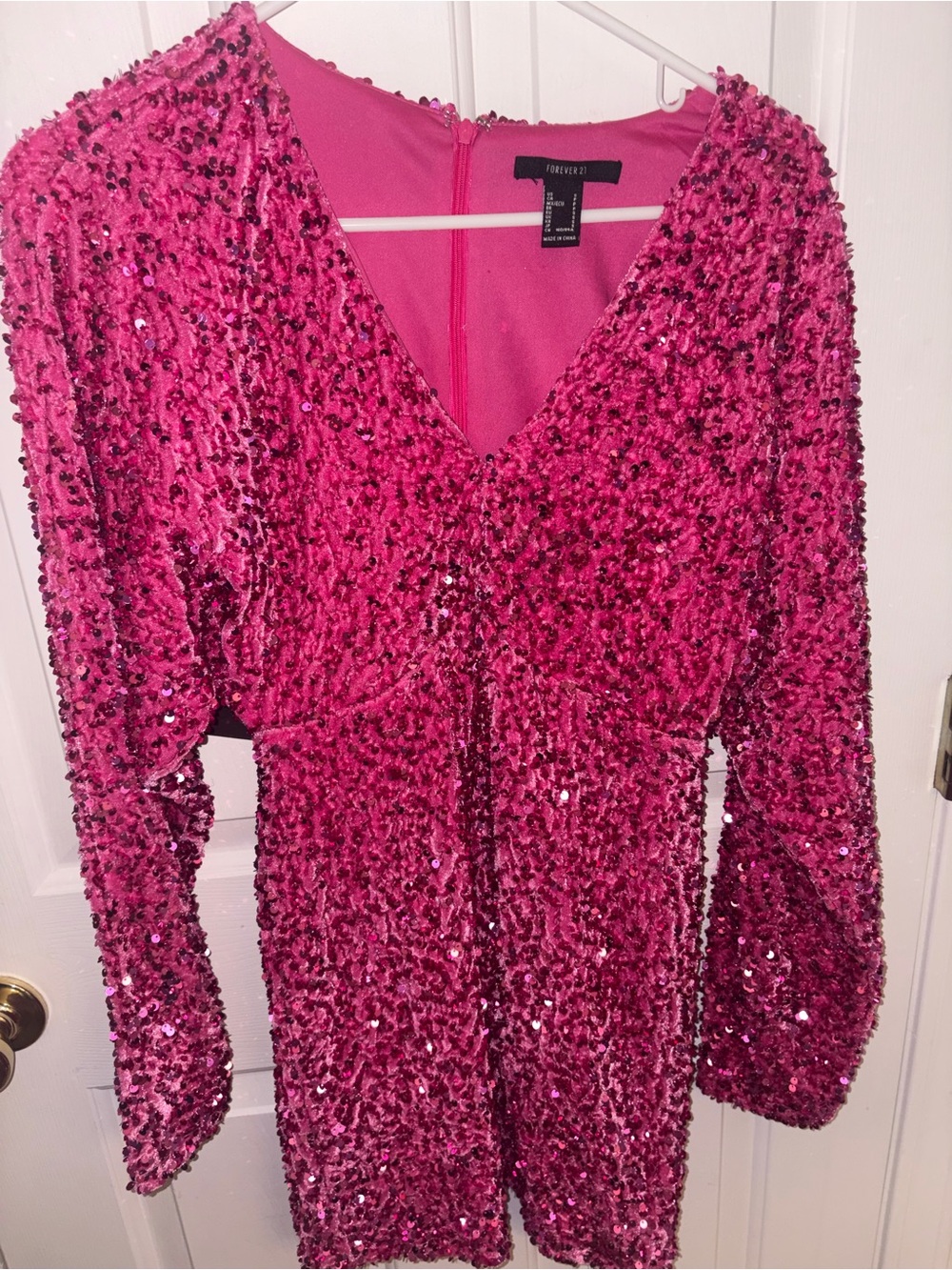 Forever 21 Hot Pink Sequin Mini Dress